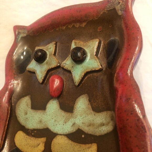 Handmade Pottery Owl Plate/Dish - Picture 2 of 6